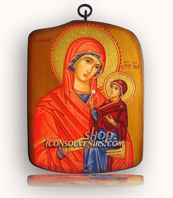 Икона на Света Анна държаща Дева мария