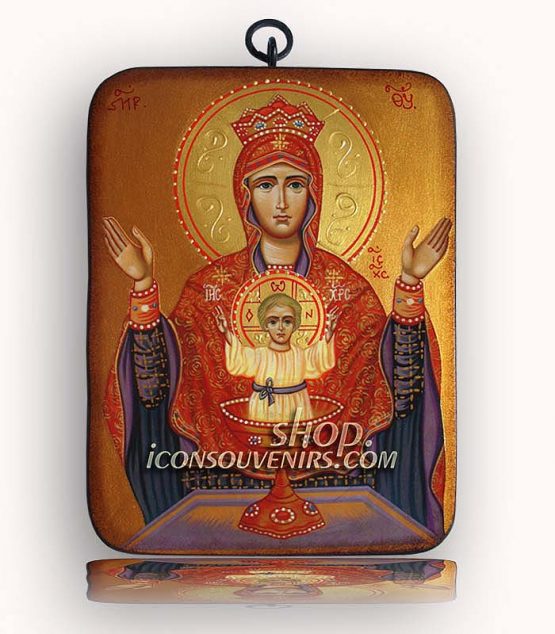 Икона на света Богородица с младенеца - Неупиваема чаша
