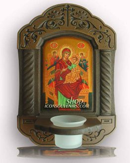Резбован иконостас на Света Богородица с младенеца - Всецарица
