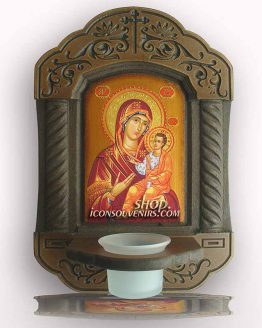 Резбован иконостас на света Богородица с младенеца - Пътеводителка
