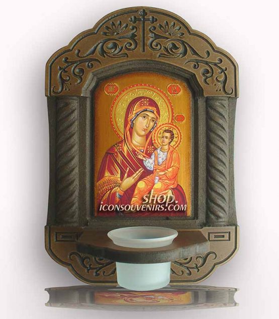 Резбован иконостас на света Богородица с младенеца - Пътеводителка