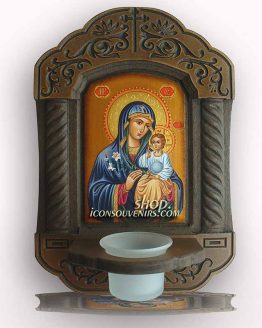 Резбован иконостас на Света Богородица с младенеца - Неувяхващ цвят