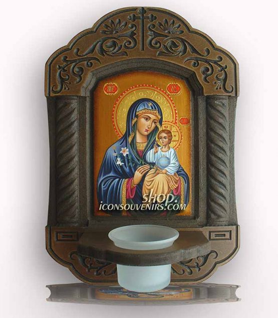Резбован иконостас на Света Богородица с младенеца - Неувяхващ цвят